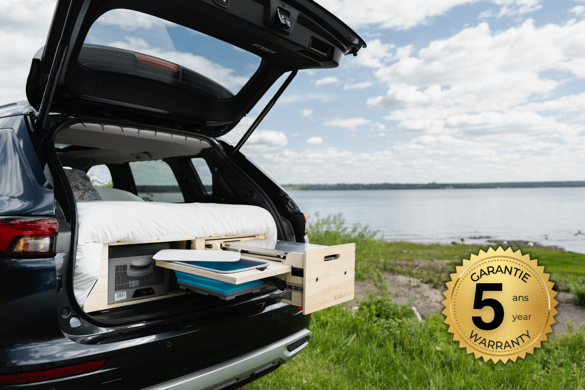 Camping conversion kit by Roadloft installed in an SUV