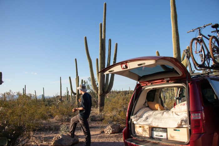 Roadloft stealth minivan camper kit, designed for discreet camping and vanlife adventures
