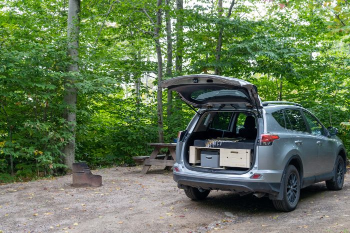 Toyota RAV4 equipped with the Roadloft SUV kit