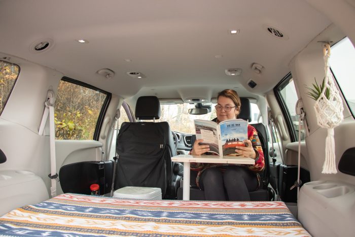 Roadloft solo minivan kit, providing a compact and functional setup for traveling alone
